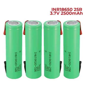 1-20 штук 25R 18650 Литиевая Аккумуляторная Батарея INR18650 25 R M 3,7 V Высокого Разряда 20A Power Bateria Сварочный Никель Изображение