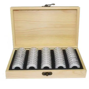 100 Коробок для защиты памятных монет, коллекция монет, коробка для хранения монет для 1821252730 мм, Универсальный Изображение