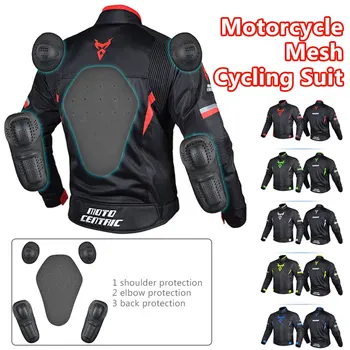 1X Мотоциклетная куртка с сеткой, Дышащая Мужская байкерская гоночная куртка, Одежда для мотокросса, Летняя Водонепроницаемая Дышащая Ветрозащитная сетка Изображение