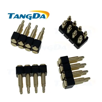 2 * 4pin разъем pogo pin 8p пружинный контактный штырь 2.54 8pin позолоченные разъемы высота: 5-12 мм шаг 2.54 мм 2.5 2.54 SMD TANGDA Изображение