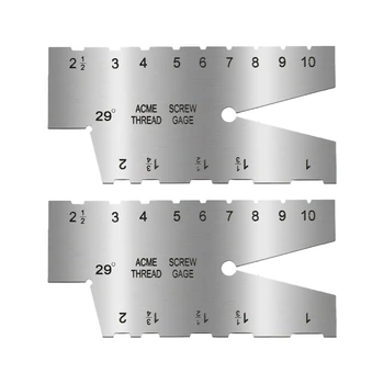 2 упаковки Измерителя угла наклона TR 29 ° T, измерителя резьбы, инструмента для шлифования режущих инструментов из нержавеющей стали Изображение
