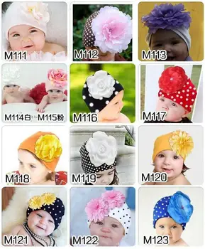 2019 г., хлопковая шапочка в горошек с цветочным рисунком для маленьких девочек, кепка для мальчиков chapeu bebes hat D4 Изображение