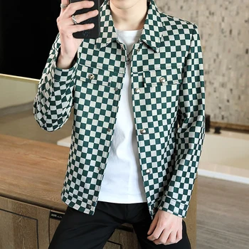 2023 Новое мужское пальто Корейская версия трендового весеннего повседневного маленького костюма Мужская весенняя куртка Изображение