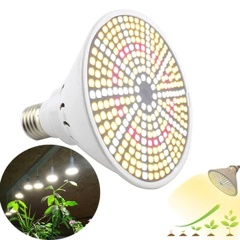 290 Светодиодных Лампочек Для Выращивания растений Полного Спектра E27 Лампа Hydro Sunlight Фито Лампа Для Выращивания Цветов Палатка Для Выращивания Овощей Теплица В Помещении Изображение