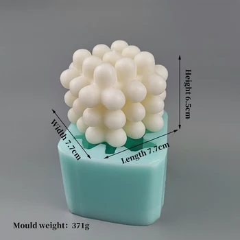 3D Bubble Cube Шариковая Форма Для Свечей Из соевого воска, Силиконовая Штукатурка 