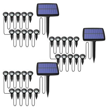 3X10 В 1 Солнечные Фонари на открытом воздухе, Водонепроницаемые Солнечные фонари для лужайки, Солнечные лампы для украшения садовой дорожки, бассейна Изображение
