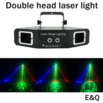 4 в 1 DMX 512 лазерный RGB полноцветный луч с 4 отверстиями для DJ дискотеки, вечеринки, бара, проектора, сканера, лазерного освещения сцены Изображение