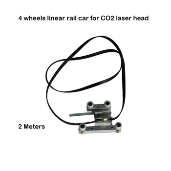 4-колесная линейная тележка для лазерных головок Co2 с ремнями 5,8 мм и 2-метровыми деталями станков с ЧПУ Изображение