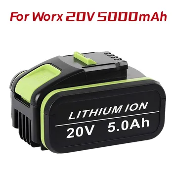 5.0 Ah 20v литий-ионный сменный аккумулятор для Worx WA3551 WA 3551.1 WA3553 WA3641 WG629E WG546E WU268 для электроинструментов worx Изображение