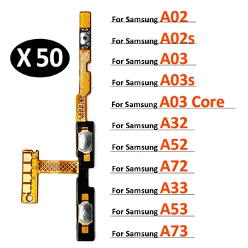 50 Шт. Боковая кнопка включения Выключения громкости, Гибкий Кабель Для Samsung A02 A02S A22 A32 A52 A72 A03s A03 Core A13 A33 A53 A73 5G 4G Изображение