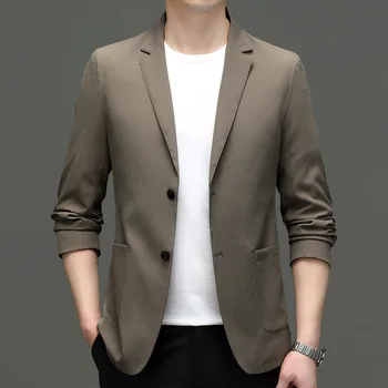 5006-2023 Мужской костюм, весенний новый деловой профессиональный мужской костюм, куртка, повседневная корейская версия костюма Изображение