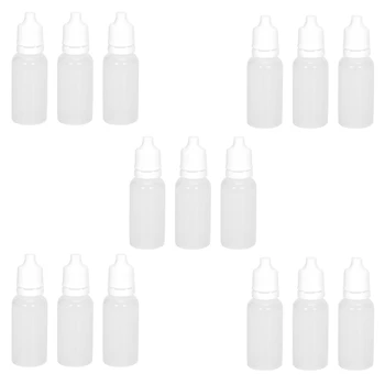 500ШТ 15 мл Пустых Пластиковых Сжимаемых Бутылок-Капельниц Для Глазных Капельниц Для Жидкости Многоразового Использования Изображение