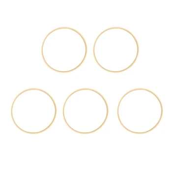 5X Бамбуковые кольца Dream, деревянный круг, круглый улавливатель, сделай сам, обруч 15 см Изображение