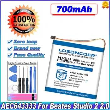 700 мАч AEC643333 Аккумулятор для Beats Studio 2 2.0, Studio 3 Для Беспроводных наушников Beats Solo Pro PA-BT05, батарея PA-BT02 Изображение
