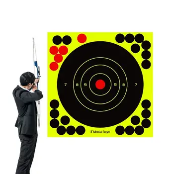 8-Дюймовые целевые наклейки с наклейками Для запуска цели, наклейки для запуска цели, Клейкая Флуоресцентная Реактивность, Цель для мужчин Изображение