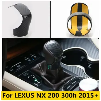 ABS Ручка переключения передач, накладка на ручку, подходит для LEXUS NX 200 300h 2015-2019, Аксессуары для интерьера в стиле углеродного волокна Изображение
