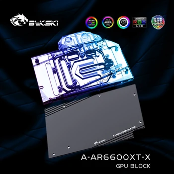Bykski A-AR6600XT-X, Водяной блок графического процессора Для Радиатора видеокарты ASRock AMD Radeon RX 6600XT Challenger ITX 8GB, Кулер VGA 12V/5V Изображение