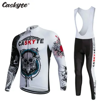 Caskyte 2021 Забавная Велосипедная Майка весенне осенняя Одежда Костюм Череп MTB Горный велосипед Гоночная Велосипедная одежда Изображение