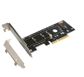 DIEWU PCI-E PCI Express 3.0 X4 для NVME M.2 M КЛЮЧ NGFF SSD pcie riser card Изображение