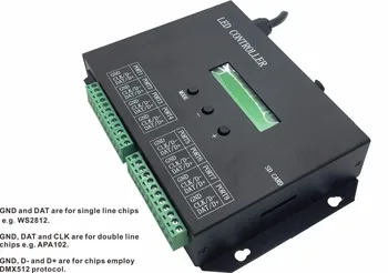 H803SA 8-портовый автономный полноцветный пиксельный контроллер для SD-карты, может подключать DMX консоль, поддерживает чипы WS2812B/APA102 Изображение