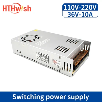 HTHwish 36V 10A Импульсный Источник Питания от 220 В до 36 Вольт Источник Питания 360 Вт Трансформатор переменного тока В постоянный светодиодный Драйвер для светодиодной ленты CCTV Изображение