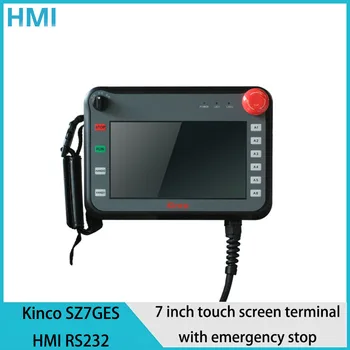 Kinco SZ7GES HMI 7-дюймовый терминал с сенсорным экраном с переключателем аварийной остановки HMI robot ручной терминал SZ7GES для управления роботом Изображение