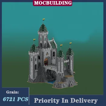 MOC City Green Dragon Stronghold Крепость Модель Строительный блок Набор Замковая Башня Коллекция Серия игрушек Подарки Изображение