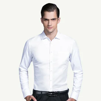 MRMT 2023, Брендовый мужской топ с длинным рукавом, мужская рубашка, однотонная приталенная деловая рубашка Изображение