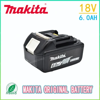 Makita Оригинал 18V Makita 6000 мАч литий-ионная аккумуляторная батарея 18v Сменные батареи для дрели BL1860 BL1830 BL1850 BL1860B Изображение
