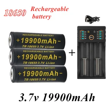 OK Новая батарея 18650 3,7 В 19900 мАч литий-ионная аккумуляторная батарея для светодиодного фонарика батарея 18650 Оптом + USB зарядное устройство Изображение