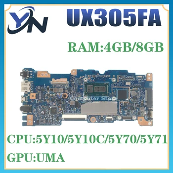 UX305FA Материнская плата Для ASUS Zenbook UX305FA U305FA UX305F Материнская плата ноутбука 5Y10 5Y10C 5Y71 5Y70 Процессор 4 ГБ/8 ГБ оперативной памяти 100% Тест В порядке Изображение