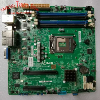 X10SLM +-LN4F для материнской платы Supermicro LGA1150 E3-1200 v3/v4 4-го поколения. Core i3 DDR3 ECC Четырехгигабитные порты локальной сети Ethernet Изображение
