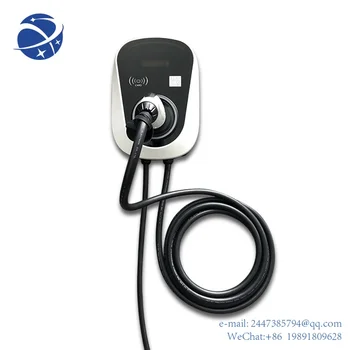 Yun Yi32Amp Уровень 2 EV Умный дом Зарядная станция 220 В Зарядное устройство для электромобилей Тип 1 штекер Изображение