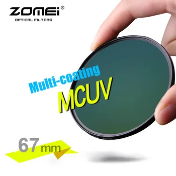 ZOMEI Подлинный 67 мм PRO II MCUV с Многослойным покрытием MC UV Фильтр Оптический Стеклянный Фильтр для Canon NIkon Hoya Sony DSLR Объектив камеры 67 мм Изображение