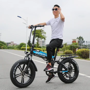 ZPAO Складной Электрический велосипед 20 дюймов 4,0 Толстые шины ebike 500 Вт 750 Вт Мощный Мотор Электрический Велосипед Горный Пляжный Снежный велосипед для взрослых Изображение