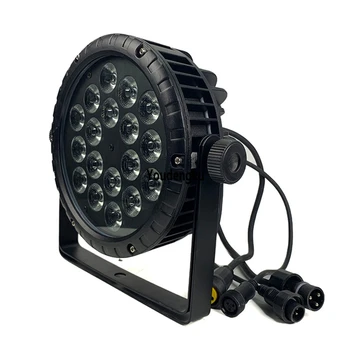 dmx512 водонепроницаемый IP65 номинальный светодиодный светильник 18x10 Вт rgbw светодиодный светильник 4 в 1 на плоской подошве для мероприятий на открытом воздухе Изображение