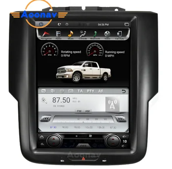 Автомобильный Tesla Сенсорный экран IPS Радио Мультимедиа Стерео Android DSP блок для Dodge RAM 1500 2014-2018 GPS-навигатор Tap Recorder Изображение