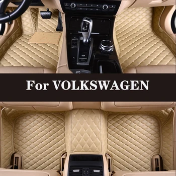 Автомобильный коврик с полным покрытием на заказ для VOLKSWAGEN VW Amarok Beetle Atlas Jetta Bora Eos Polo Golf Passat CC Touran (5 мест) Tiguan Изображение