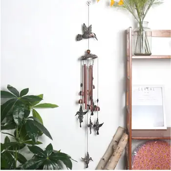 Алюминиевая трубка, Металлический Садовый кулон с ветровым перезвоном, Европейское железное ремесло для украшения дома в помещении на открытом воздухе Изображение