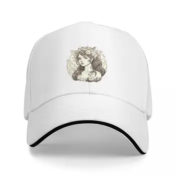 Бейсболка Для Мужчин И Женщин с ремешком для инструментов Девушка С цветами Роскошная Шляпа Рыболовная шляпа Аниме Рейв Шляпы 2023 Изображение