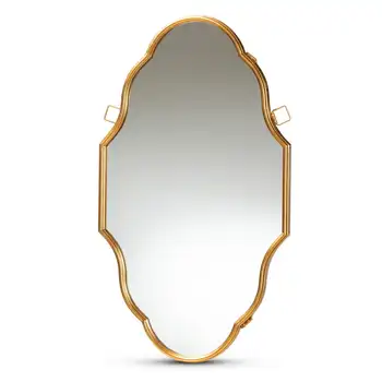 Винтажное Настенное зеркало с отделкой из античного золота Изображение