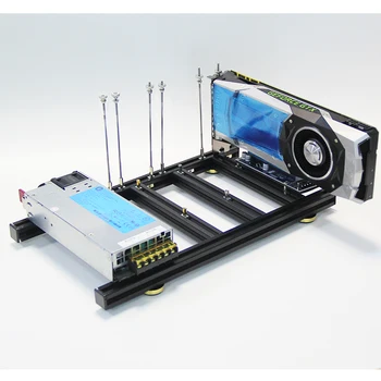 Держатель видеокарты 3GPU DIY внешняя база видеокарты с базой питания для майнинга сервера power Miner Изображение