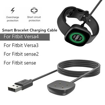 Док-станция Зарядное Устройство Адаптер USB-Кабель для Зарядки Смарт-часов Fitbit Versa 4/3 Sense 2 Шнур Питания Versa4 Versa3 Sense2 Аксессуары Изображение