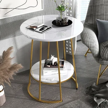 Красивый и практичный, маленький журнальный столик для домашнего использования, простой и современный, столик и диванный столик Изображение