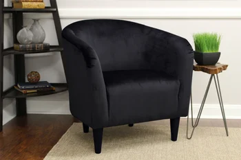 Кресло для ванны из микрофибры, черное напольное кресло Изображение