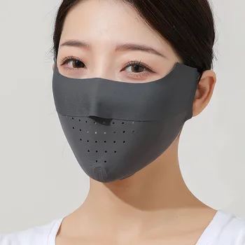 Маска для защиты лица от пыли Маски для вождения Ice Silk Маска для лица Солнцезащитная маска Ice Silk Защита лица Изображение
