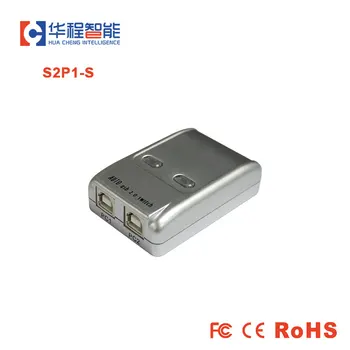 Многокомпьютерное USB-устройство общего доступа к печати AMS-S2P1-S 2 Входа 1 Выход USB-порт Сетевой сервер принтера 2 компьютера, использующих 1 принтер Изображение