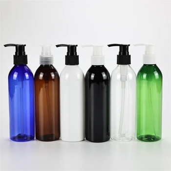 Многоцветная Пластиковая бутылка для Лосьона с круглым Плечом 250 мл X 25, Размер для путешествий, Бутылка для Жидкого Мыла, Шампунь, Косметика, ПЭТ-контейнеры Изображение
