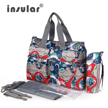 Модная многофункциональная сумка для детских подгузников серии Urban, Водонепроницаемая сумка для смены подгузников, сумка для коляски для мамы Изображение