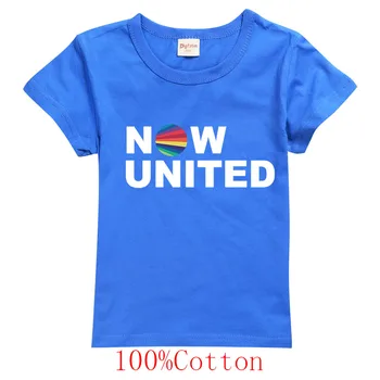 Модная футболка Now United, Детская группа, Эстетические Футболки с графическим принтом, Уличная одежда в стиле хип-хоп Для мальчиков и девочек, Топы с короткими рукавами Изображение